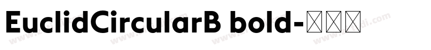 EuclidCircularB bold字体转换